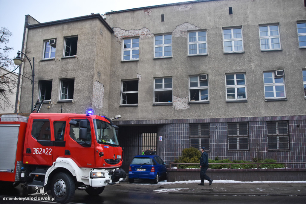 Pożar w budynku poczty przy Chopina