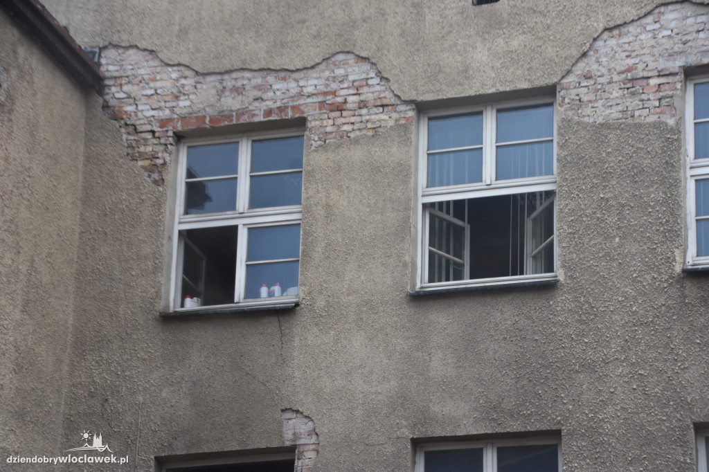 Pożar w budynku poczty przy Chopina