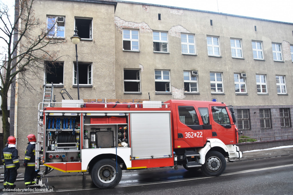 Pożar w budynku poczty przy Chopina