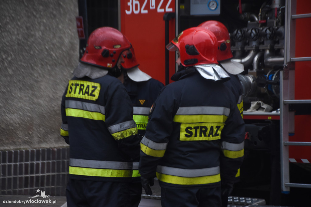 Pożar w budynku poczty przy Chopina