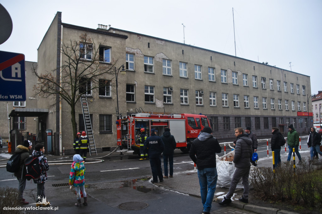 Pożar w budynku poczty przy Chopina