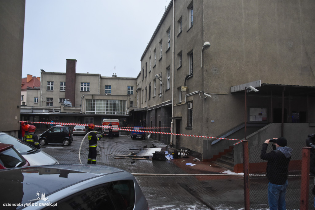Pożar w budynku poczty przy Chopina