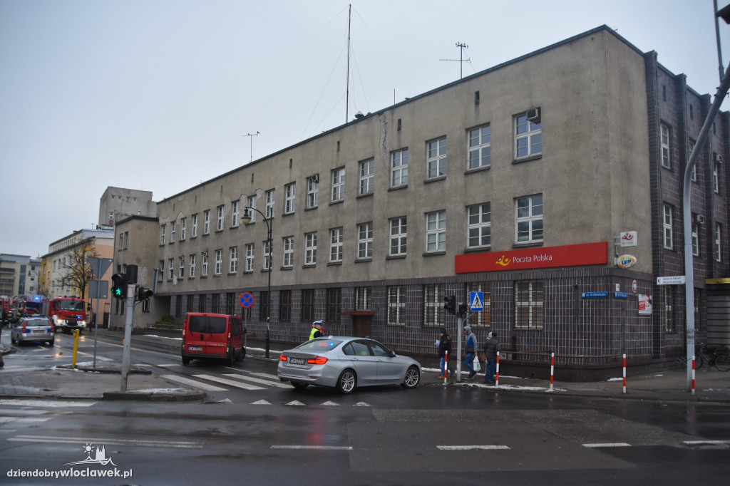 Pożar w budynku poczty przy Chopina