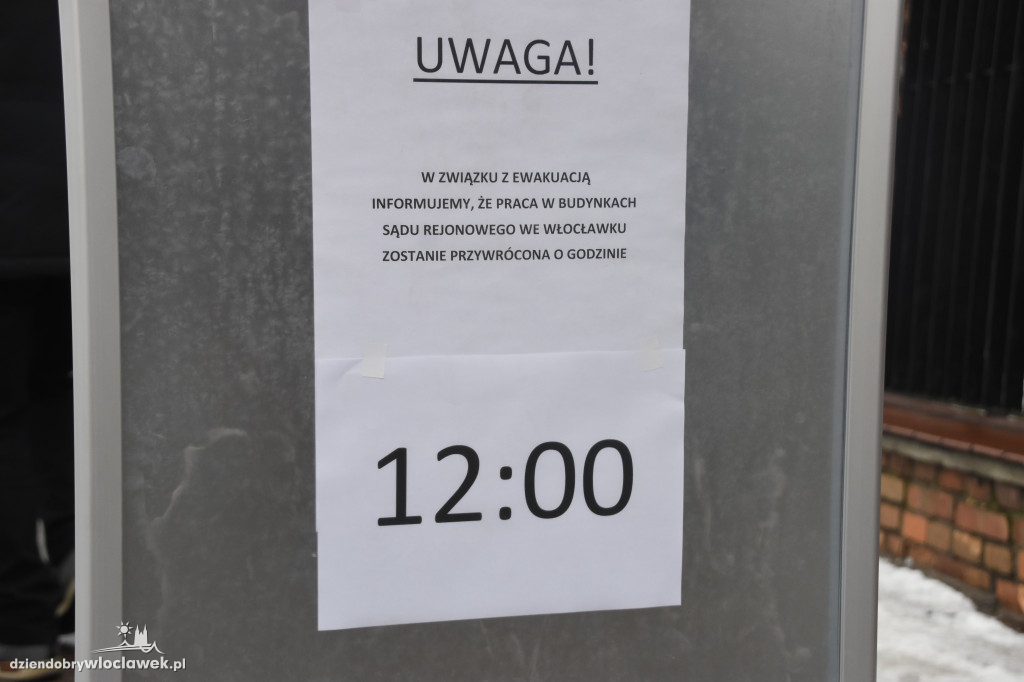 Alarm bombowy we włocławskim sądzie