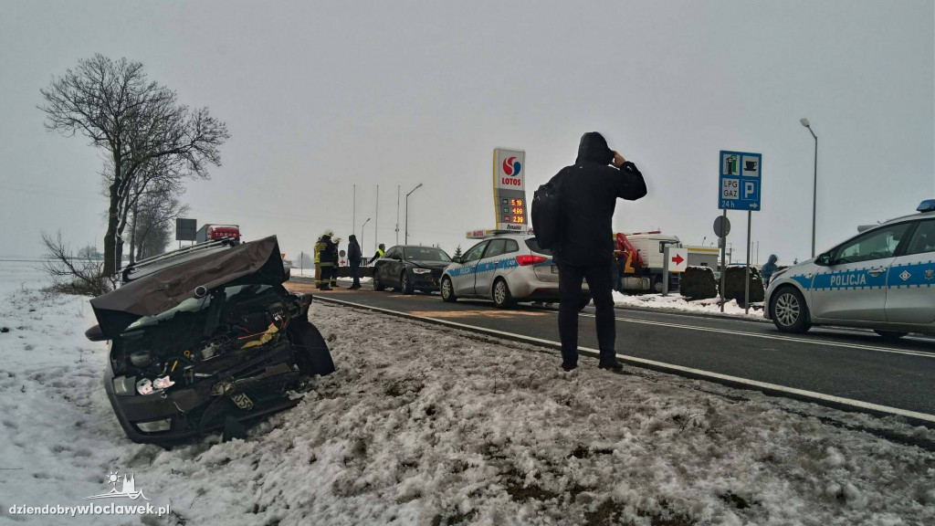 Droga krajowa zablokowana po kolizjach