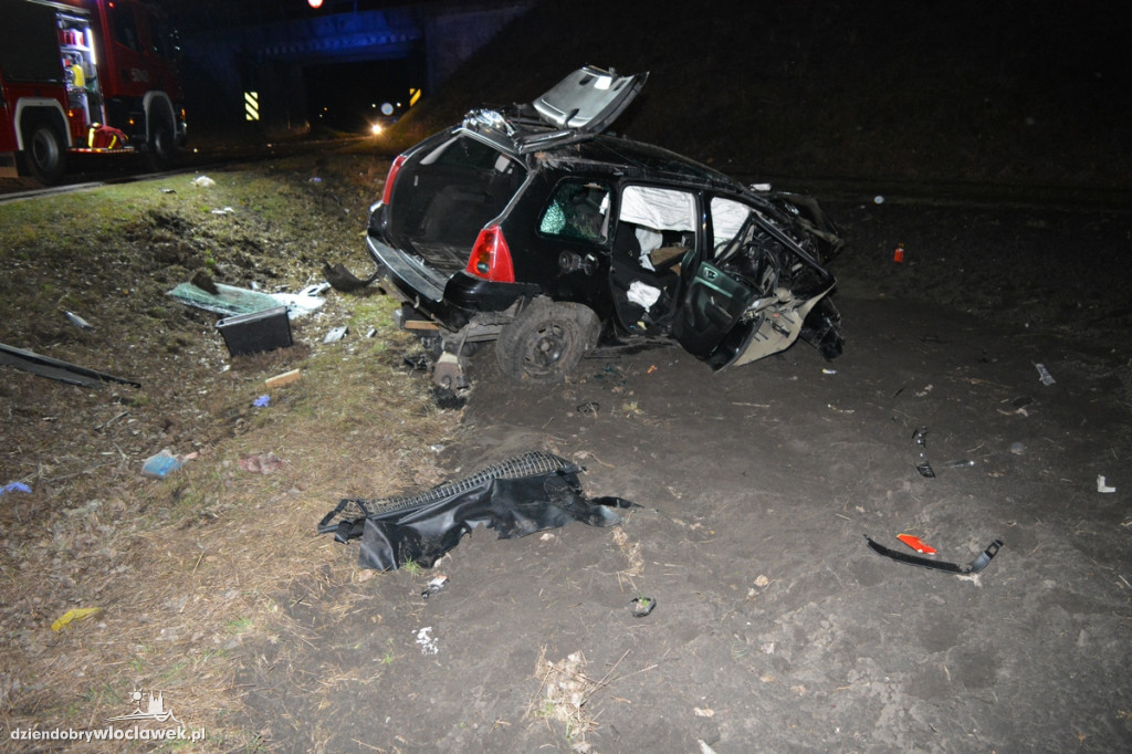 19-latek uderzył w filar wiaduktu!