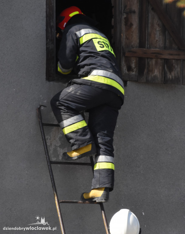 W kominie zapaliły się sadze