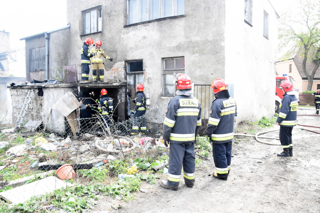 Pożar garażu przy ul. Ciasnej
