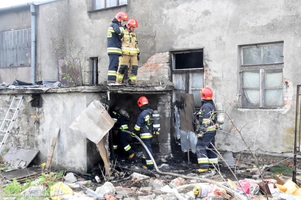 Pożar garażu przy ul. Ciasnej