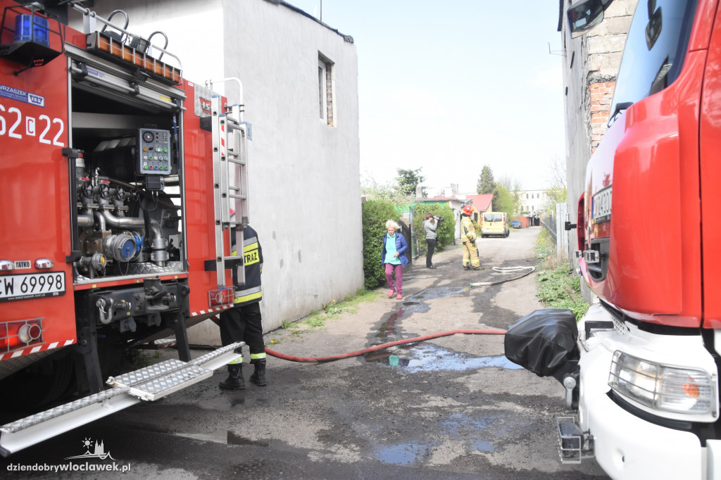 Pożar garażu przy ul. Ciasnej