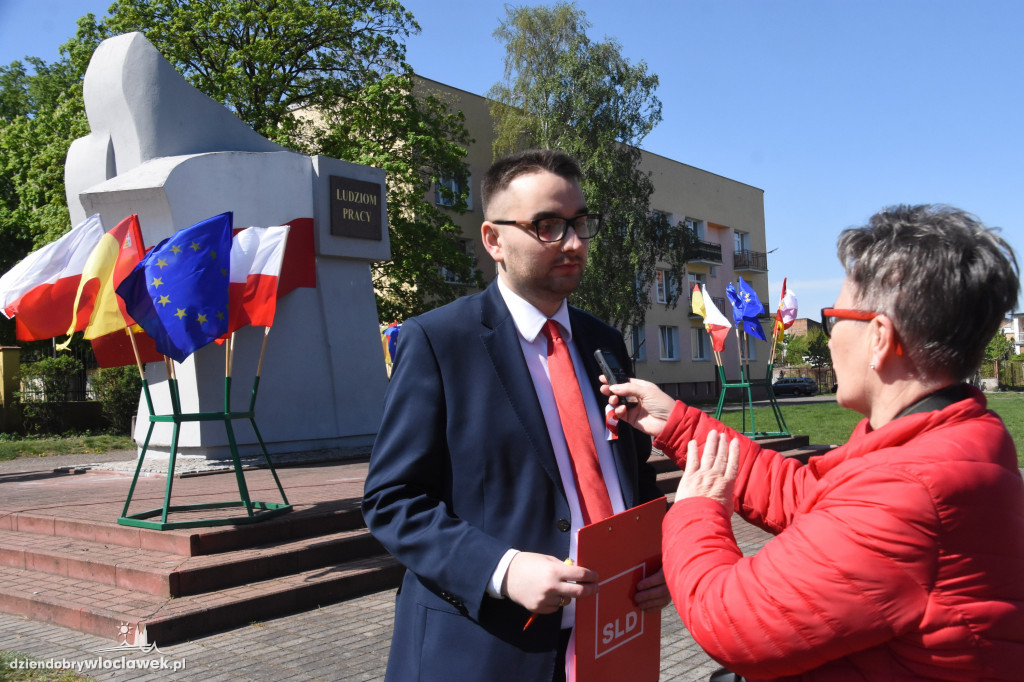 Pochód pierwszomajowy we Włocławku