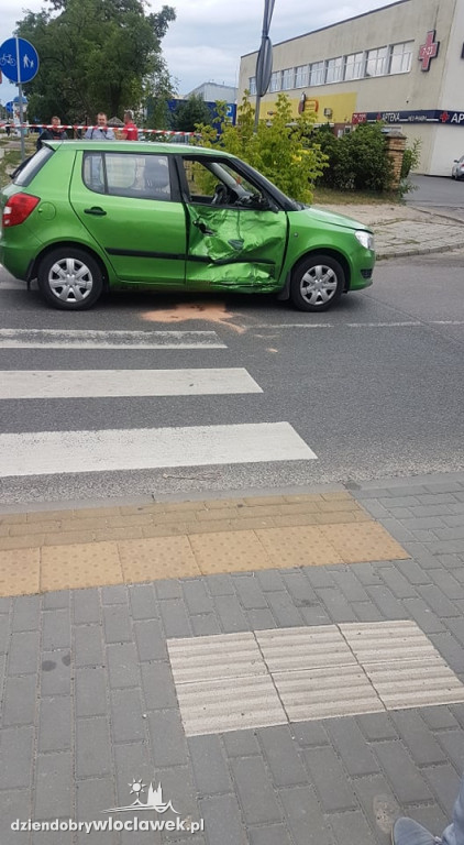 Wypadek osobówki i motocykla