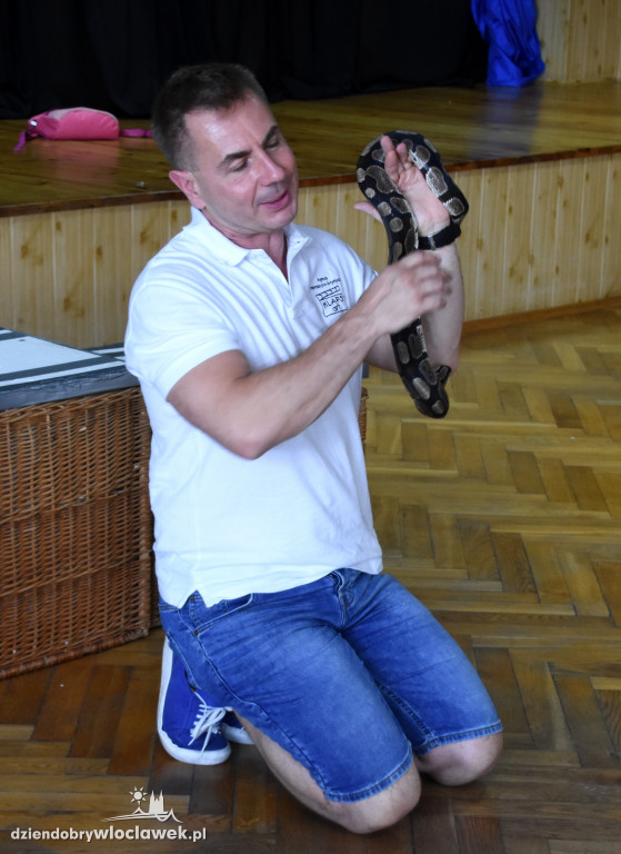 Półkolonie w GOK Kruszyn: Pokaz węży
