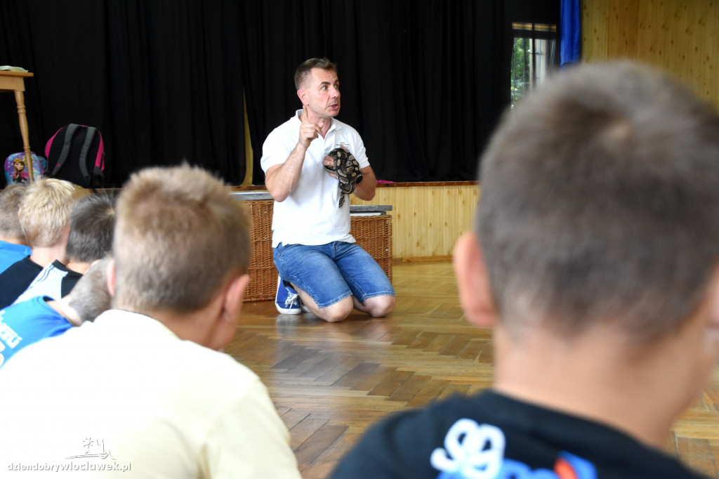 Półkolonie w GOK Kruszyn: Pokaz węży