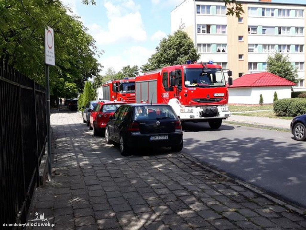 Zadymienie w mieszkaniu na Zazamczu