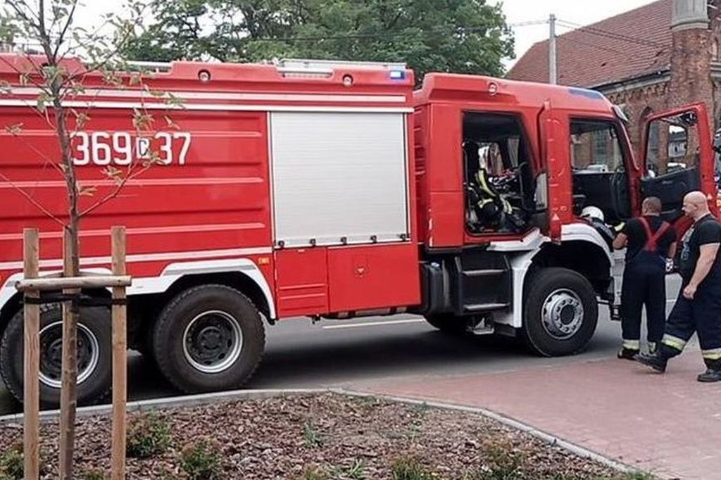 Pożar budynku w Izbicy Kujawskiej