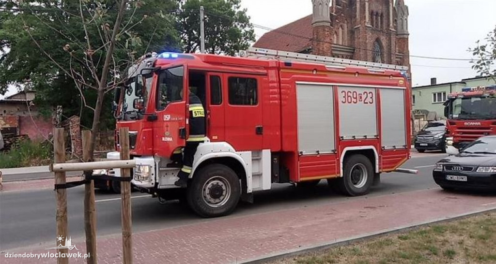 Pożar budynku w Izbicy Kujawskiej