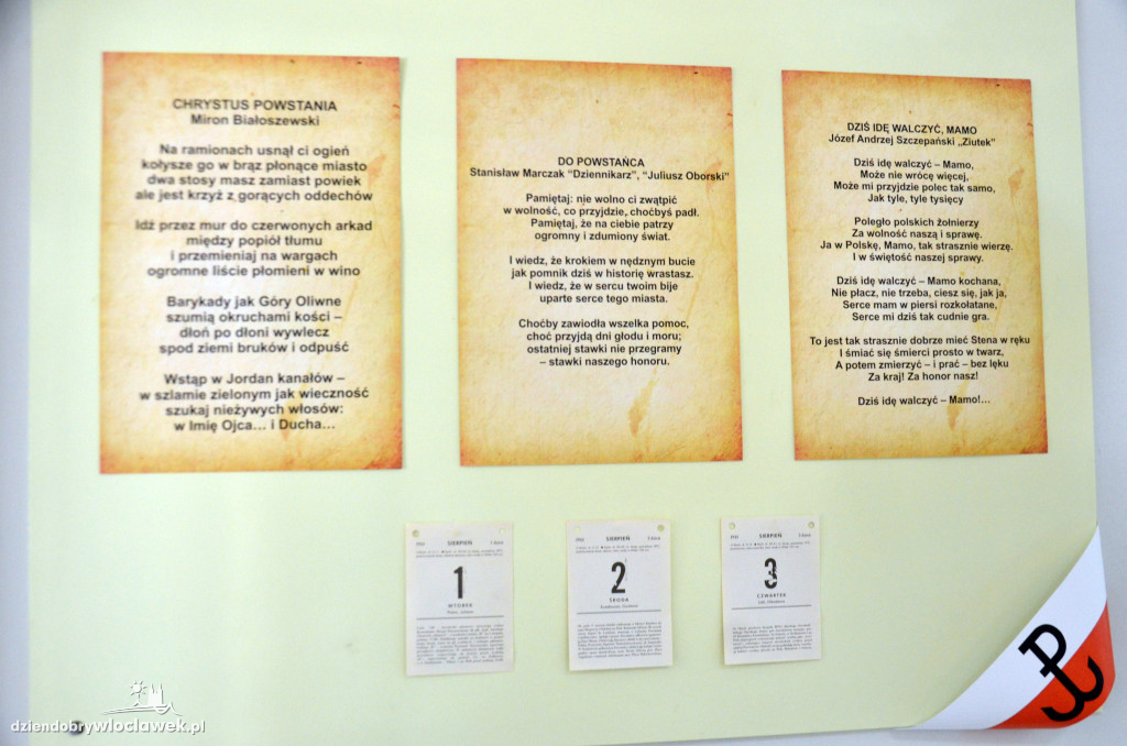 Kartka z Powstania w bibliotece