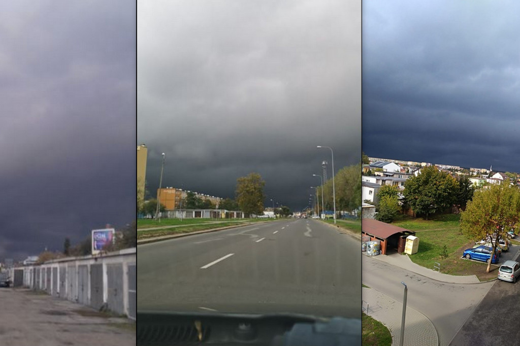 Ciemna chmura nad miastem