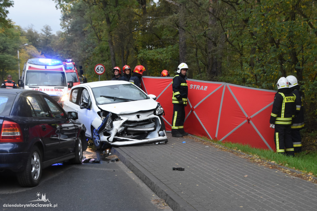 Czołowe zderzenie dwóch aut