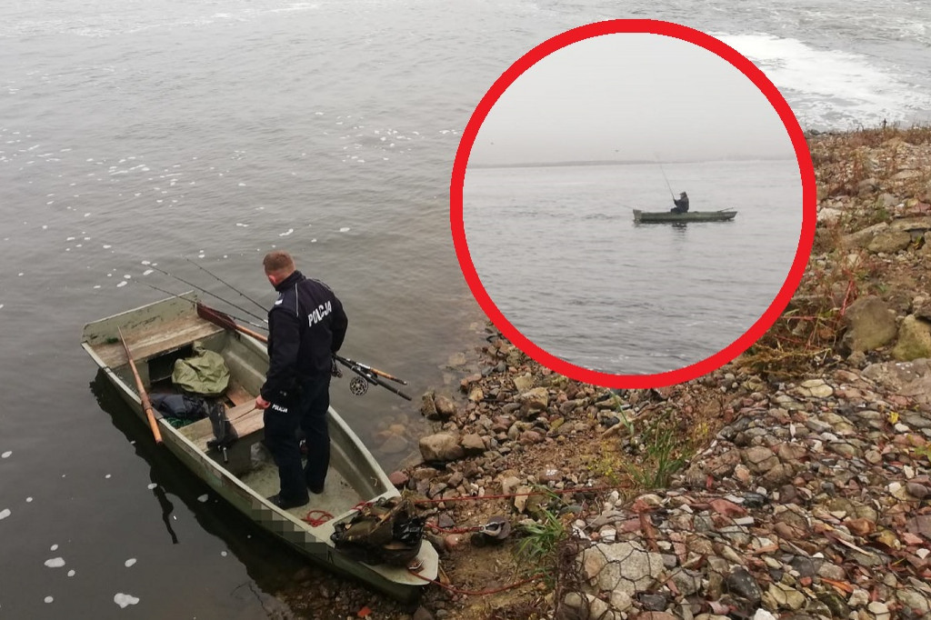 Wędkarz złapany przez policję