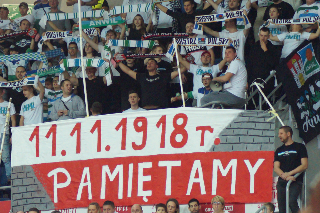 Kibice na meczu Anwilu z GTK Gliwice