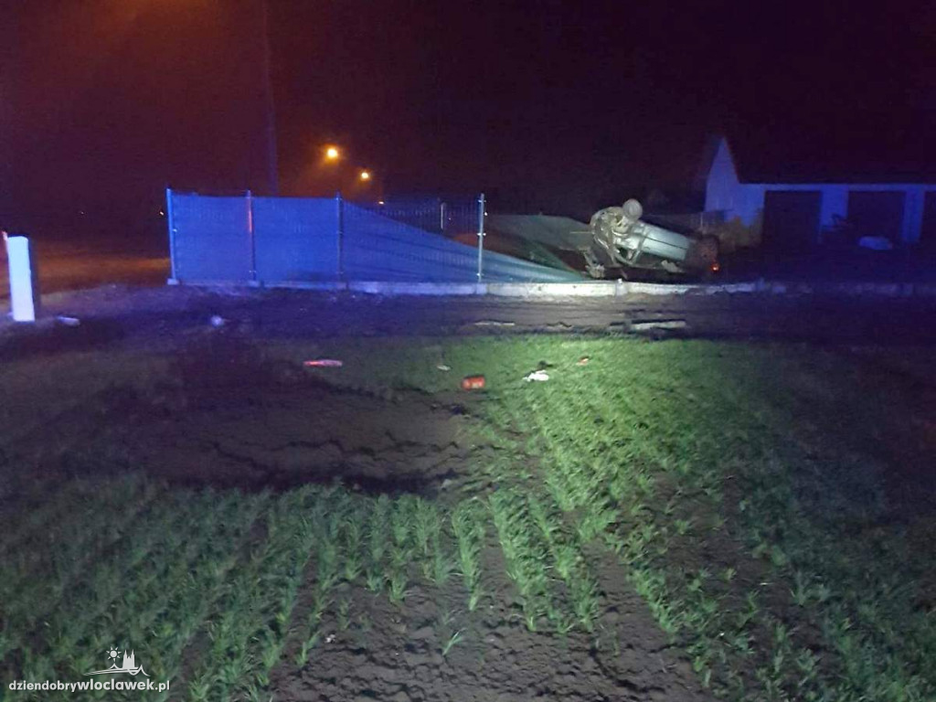 20-latek dachował osobowym bmw