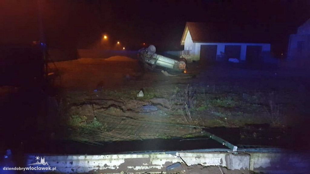 20-latek dachował osobowym bmw