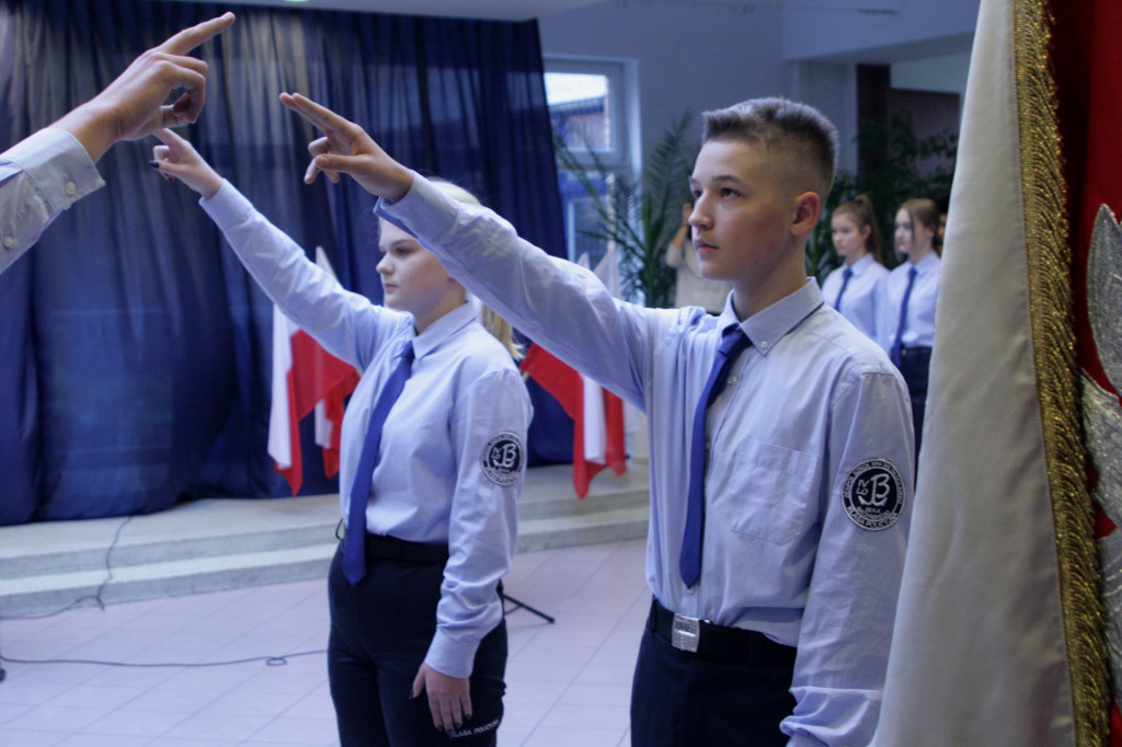 Zaprzysiężenie klasy policyjnej w Baczyńskim