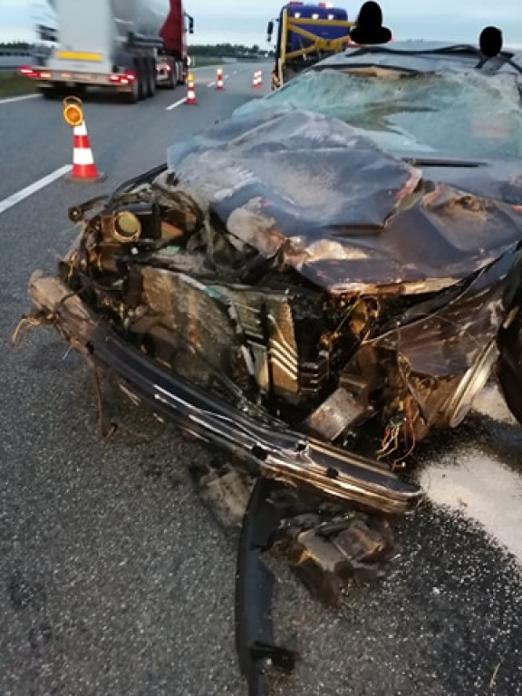 Dachowanie na autostradzie A1
