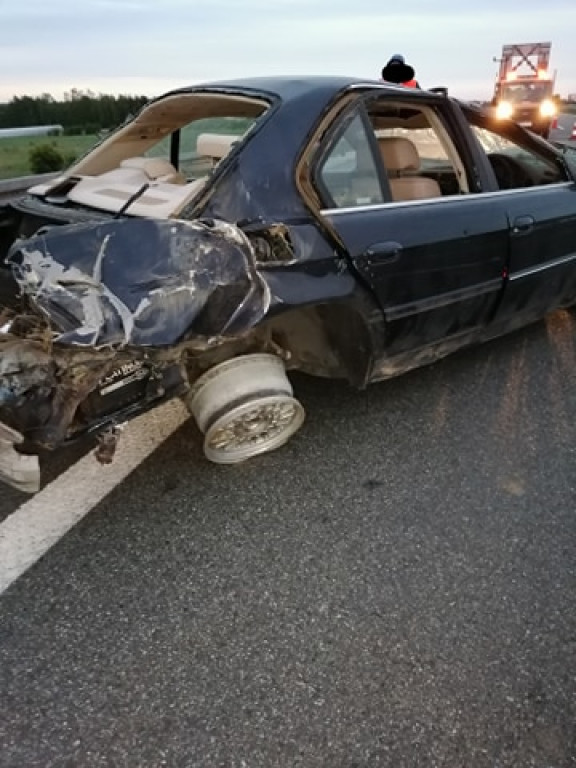 Dachowanie na autostradzie A1