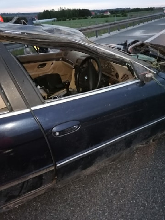 Dachowanie na autostradzie A1
