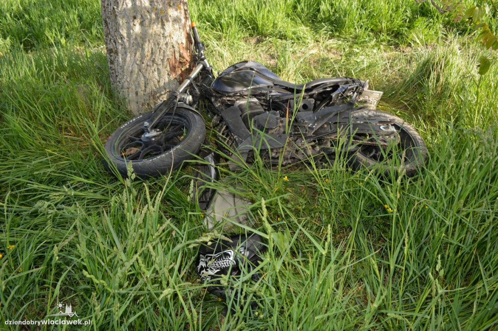 14-latek uderzył z impetem w drzewo
