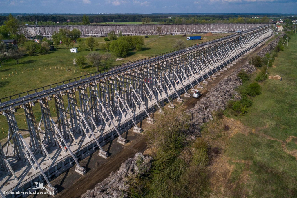 Ciechocińskie tężnie z lotu ptaka