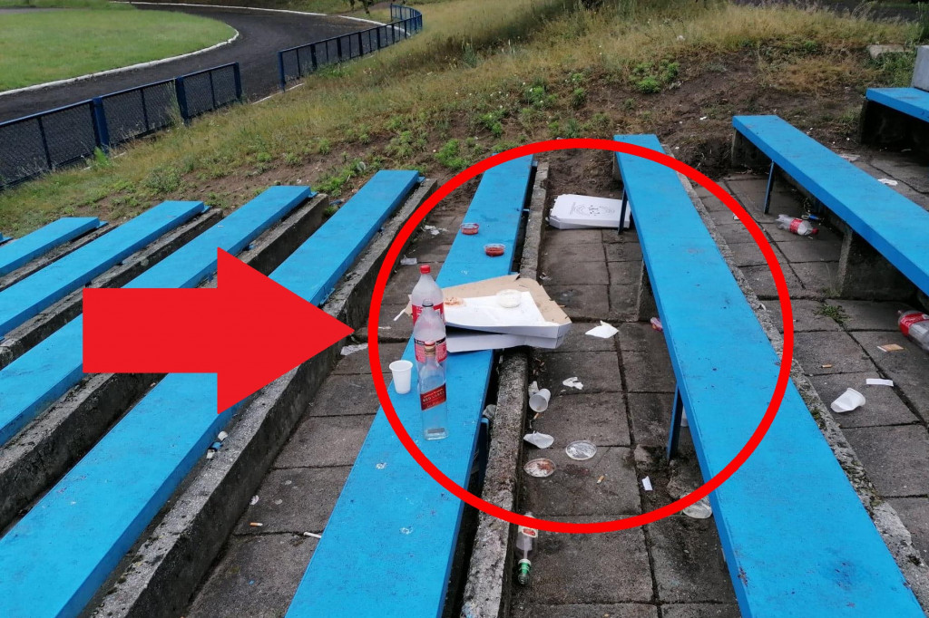 Stadion Przylesie znów tonie w śmieciach