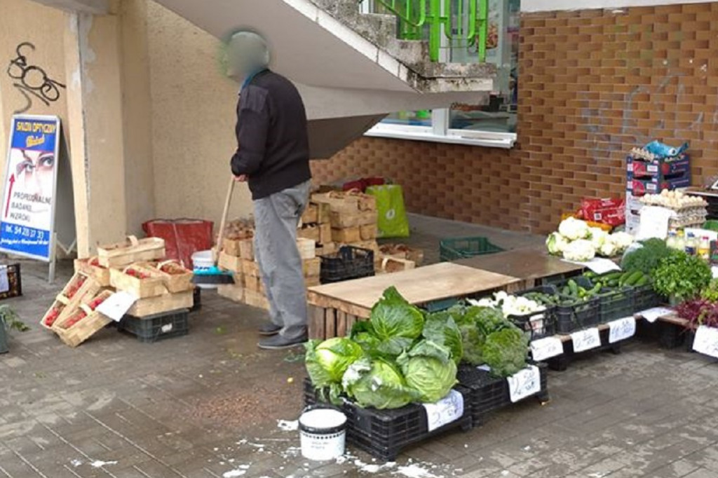Chciał podpalić stoisko z warzywami?