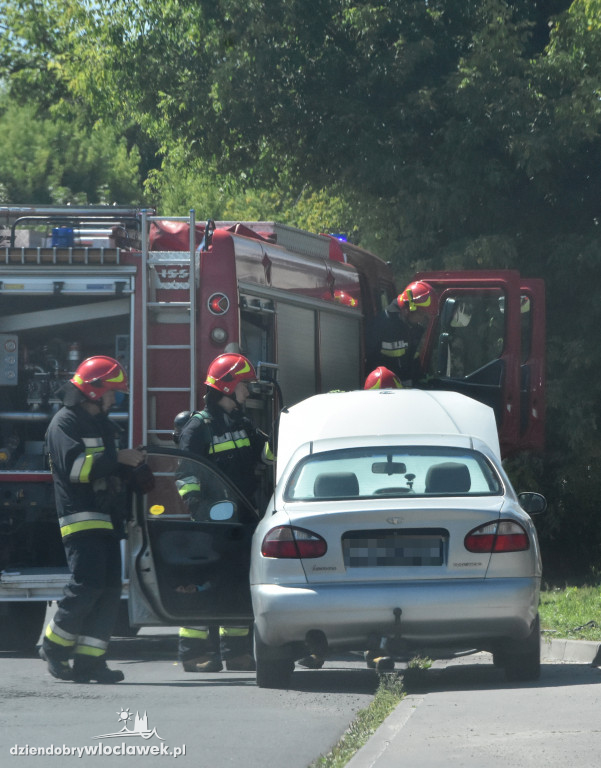 Na Wiejskiej płonęło osobowe auto