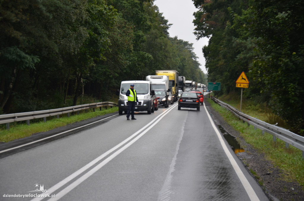 Zderzenie tira i osobówki na DK62