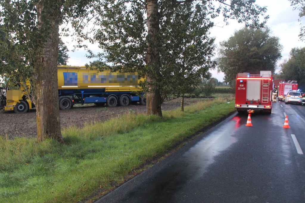 Zderzenie dwóch samochodów ciężarowych