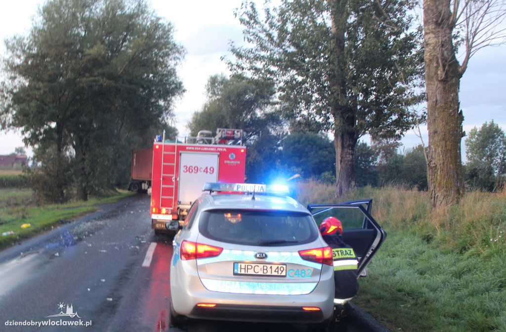 Zderzenie dwóch samochodów ciężarowych