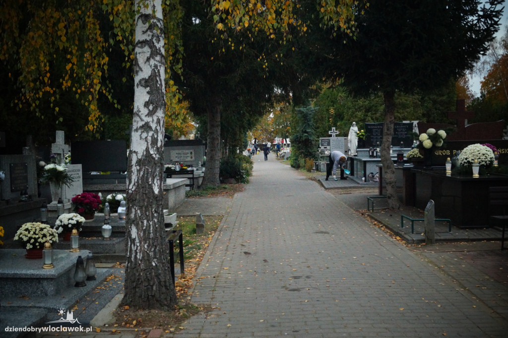Przygotowania do wszystkich Świętych na cmentarzu