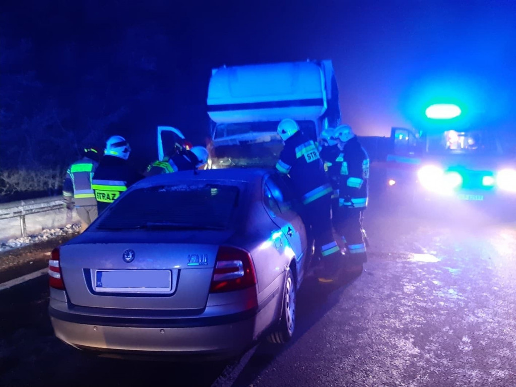 Czołowe zderzenie na DK 91