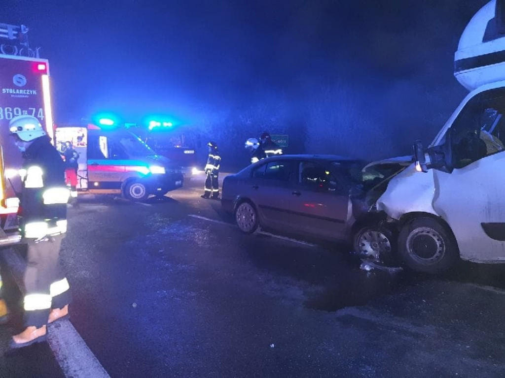 Czołowe zderzenie na DK 91