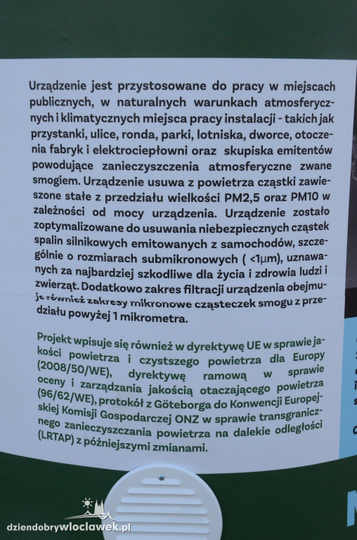 Na Okrzei stanął pochłaniacz smogu
