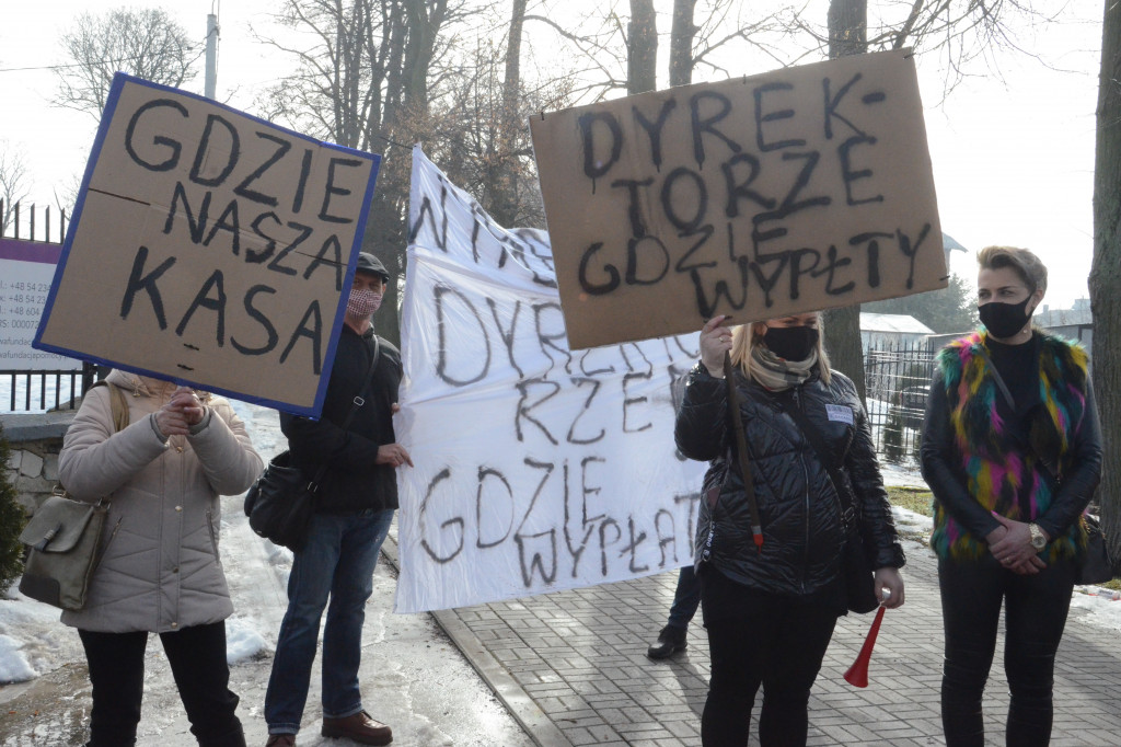 Byli pracownicy protestują i walczą o wypłaty