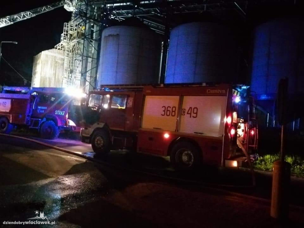 Pożar w suszarni zboża w Fabiankach