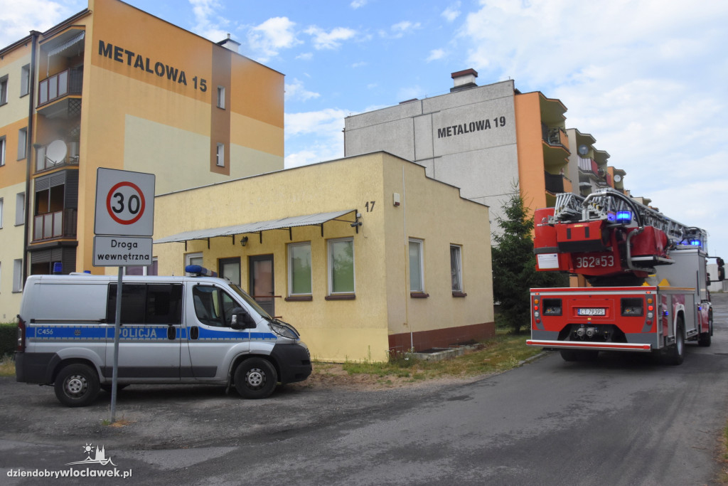 Pożar w bloku w Michelinie