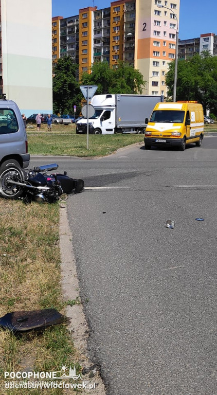 Zderzenie motocykla z osobówką