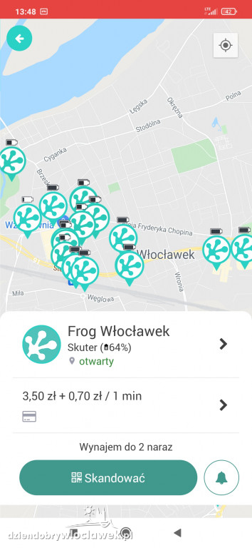 Hulajnogi elektryczne znów we Włocławku