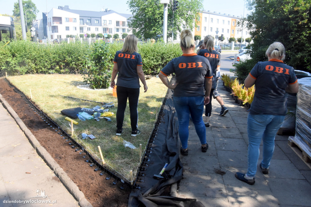 Pracownicy OBI odmienili Plac Staszica